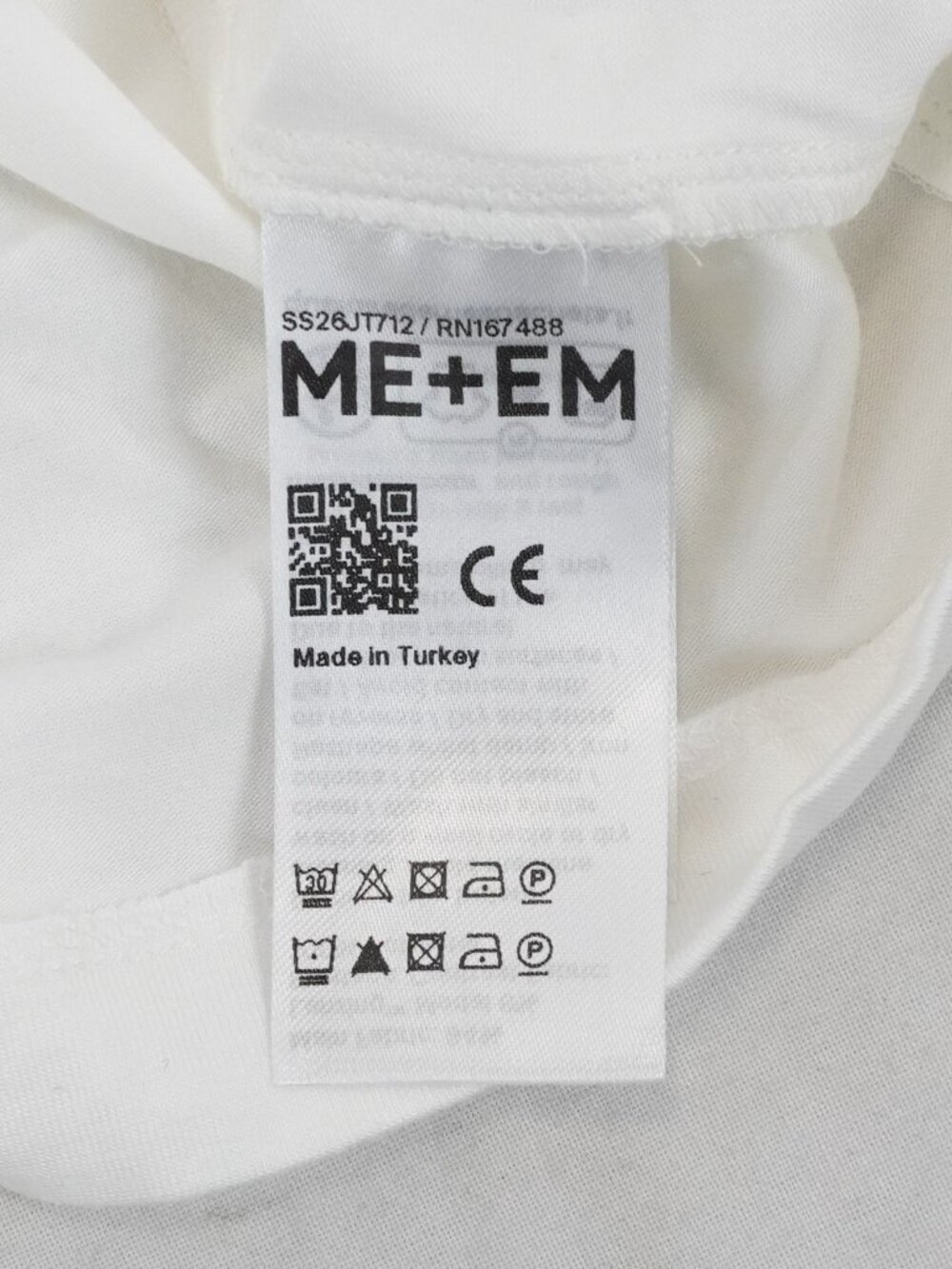 ME+EM Layering Frill Trim Blouse + Tie In Light Cream - Women's Size 6 - NWT - Picture 7 of 11